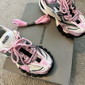 Balenciaga Track 2.0 Sneakers in Pink and Gray